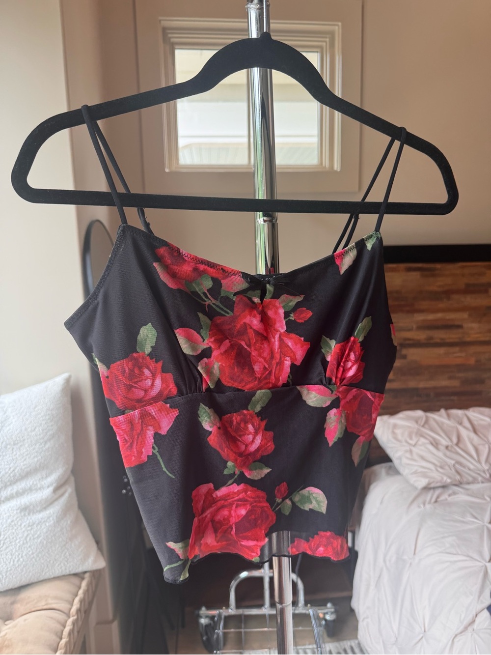 Y2K Floral Crop Top |‎ Betsy Johnson Inspired Coquette Mesh. Whimsigoth